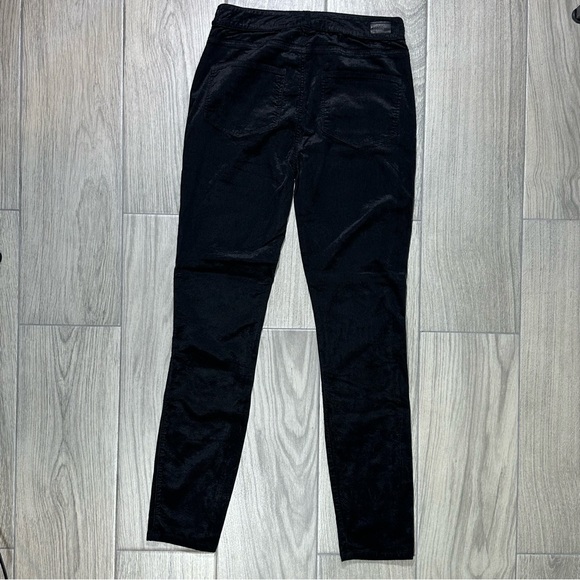 PAIGE HOXTON Ultra Skinny Black Velvet Corduroy Mid Rise Jeans 27 - Picture 8 of 10